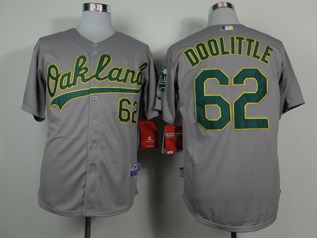 Men Oakland Athletics 62 Doolittle Grey MLB Jerseys